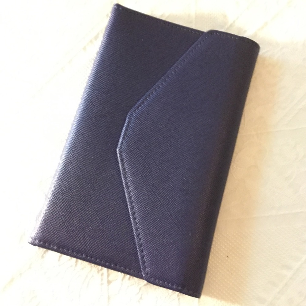 Navy Blue PVC Travel Wallet